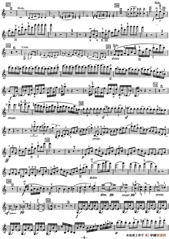 C大调小提琴协奏曲 Op.56（小提琴分谱）