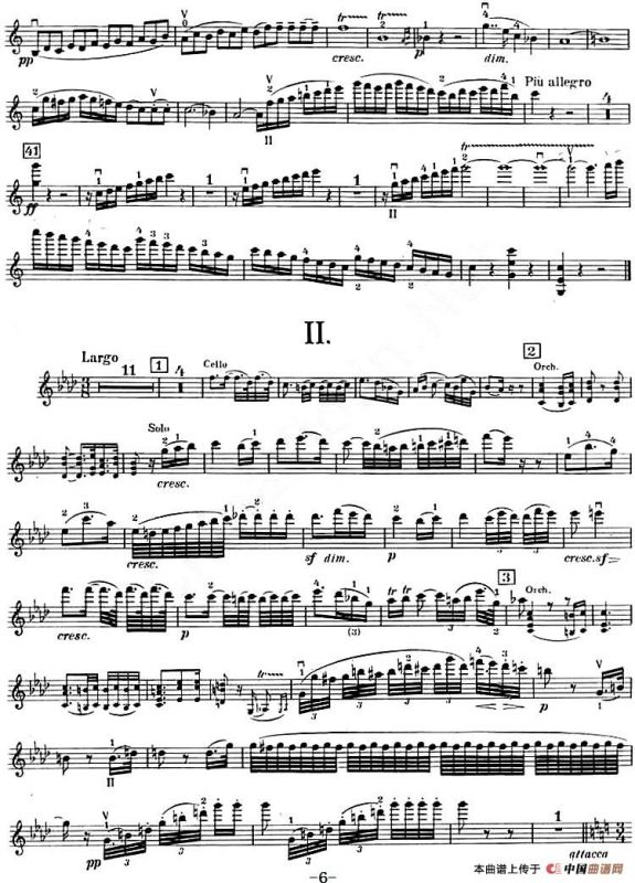 C大调小提琴协奏曲 Op.56（小提琴分谱）