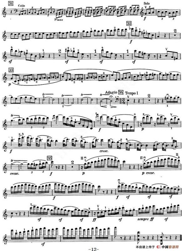 C大调小提琴协奏曲 Op.56（小提琴分谱）