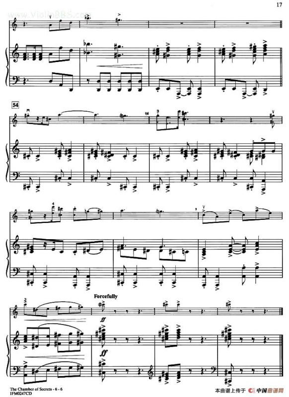 THE CHAMBER OF SECRETS（小提琴+钢琴伴奏）