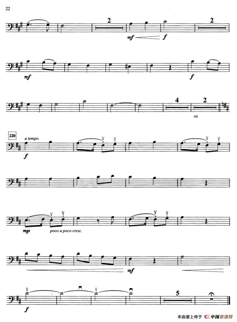 IV.O DU FROHLICHE／ECHO CAROL（大提琴分谱）