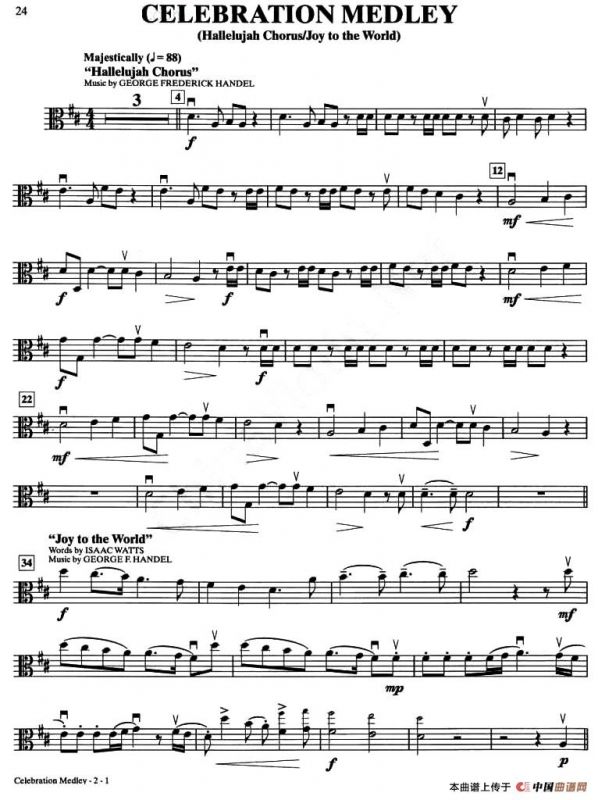 CELEBRATION MEDLEY（中提琴分谱）