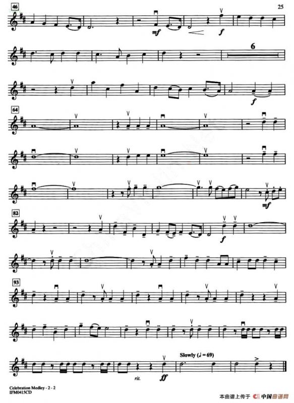 CELEBRATION MEDLEY（小提琴分谱）
