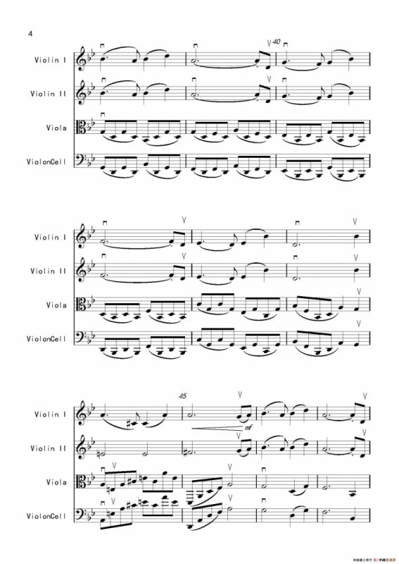 天空之城（弦乐四重奏、J.X.Wang编配版）