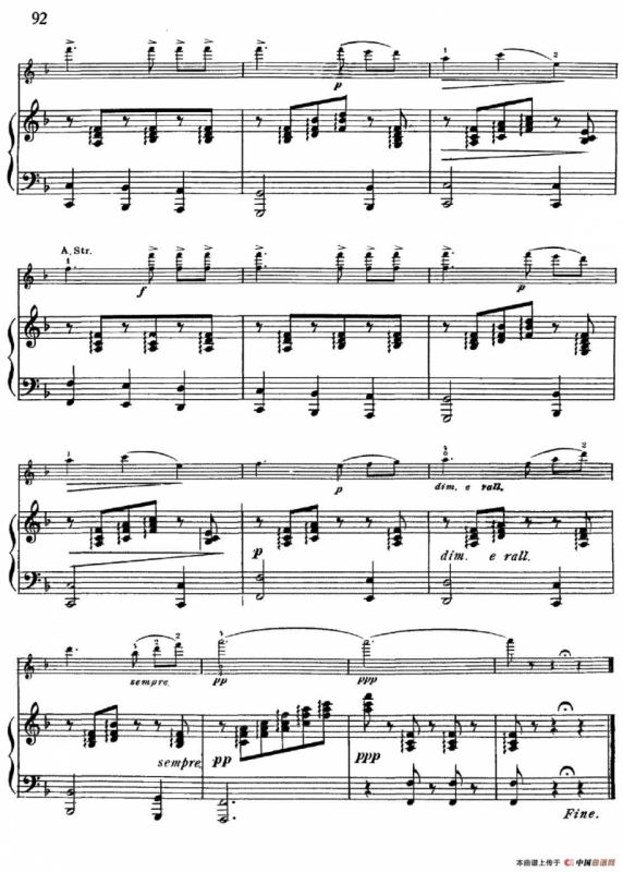 交响间奏曲（Intermezzo Sinfonico）（小提琴+钢琴伴奏）