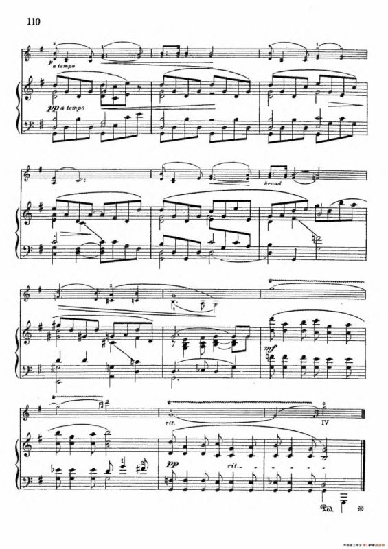 黑人灵歌（没有人知道我心中烦恼）（小提琴+钢琴伴奏）