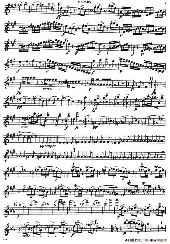 TROUT QUINTET（鳟鱼五重奏）（小提琴分谱）