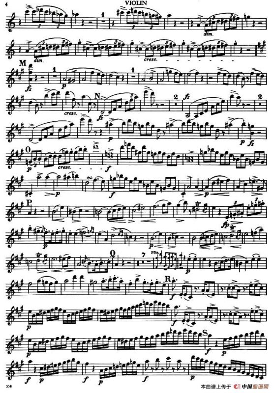 TROUT QUINTET（鳟鱼五重奏）（小提琴分谱）