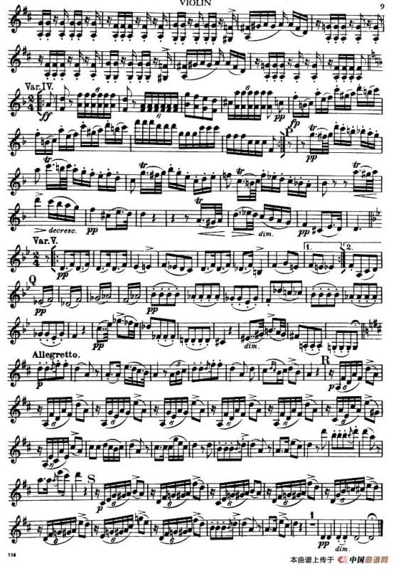 TROUT QUINTET（鳟鱼五重奏）（小提琴分谱）