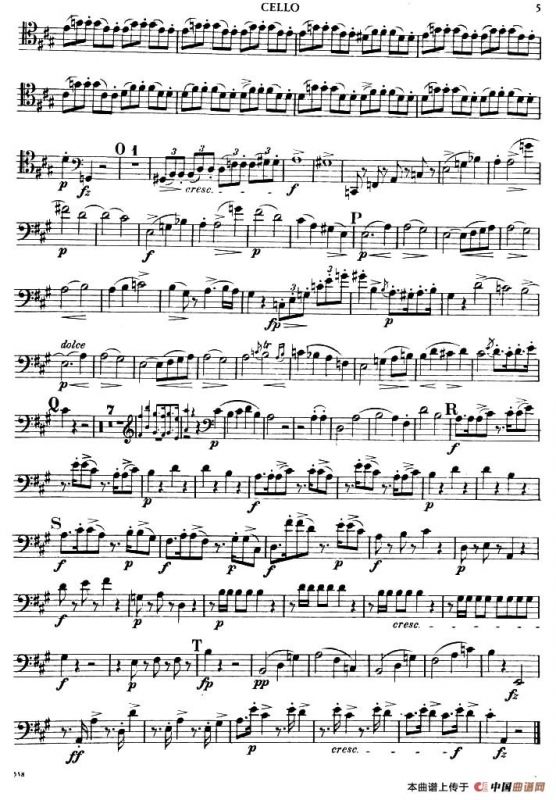 TROUT QUINTET（鳟鱼五重奏）（第一大提琴分谱）