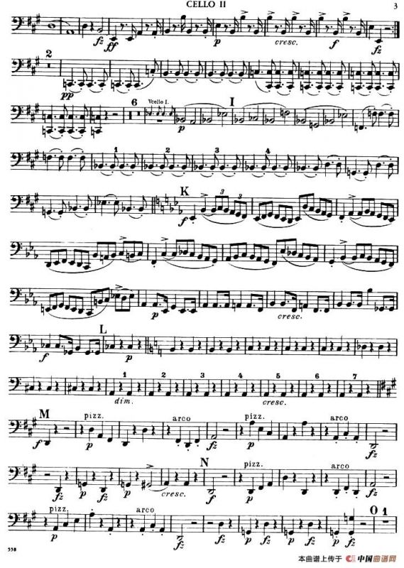 TROUT QUINTET（鳟鱼五重奏）（第二大提琴分谱）