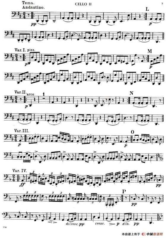 TROUT QUINTET（鳟鱼五重奏）（第二大提琴分谱）