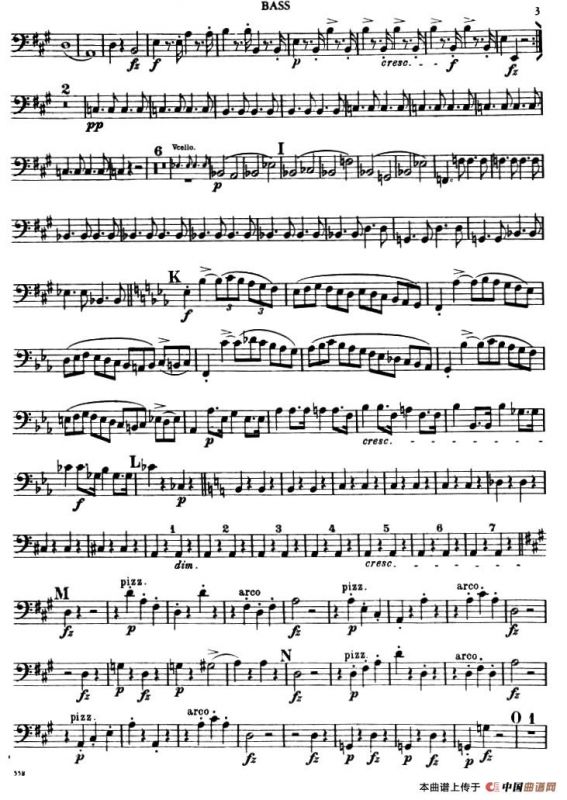 TROUT QUINTET（鳟鱼五重奏）（BASS分谱）