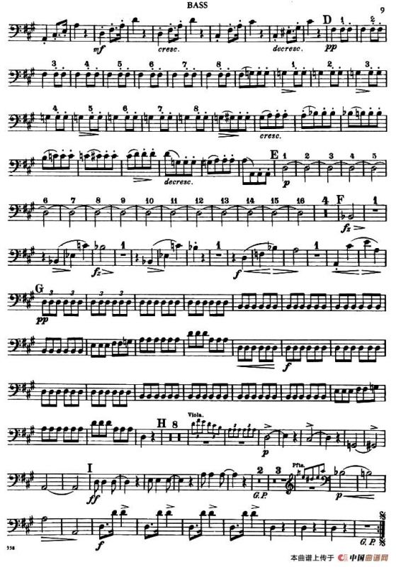 TROUT QUINTET（鳟鱼五重奏）（BASS分谱）