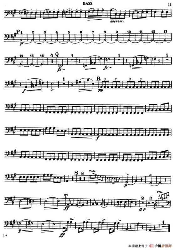 TROUT QUINTET（鳟鱼五重奏）（BASS分谱）