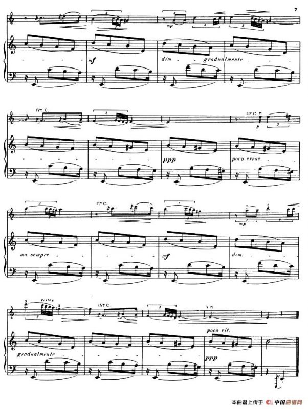 Suite of Spanish Folksongs:2、NANA（小提琴+钢琴伴奏）