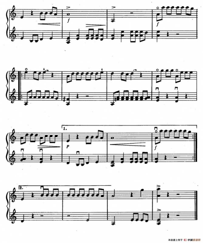 采蘑菇的小姑娘（二重奏）