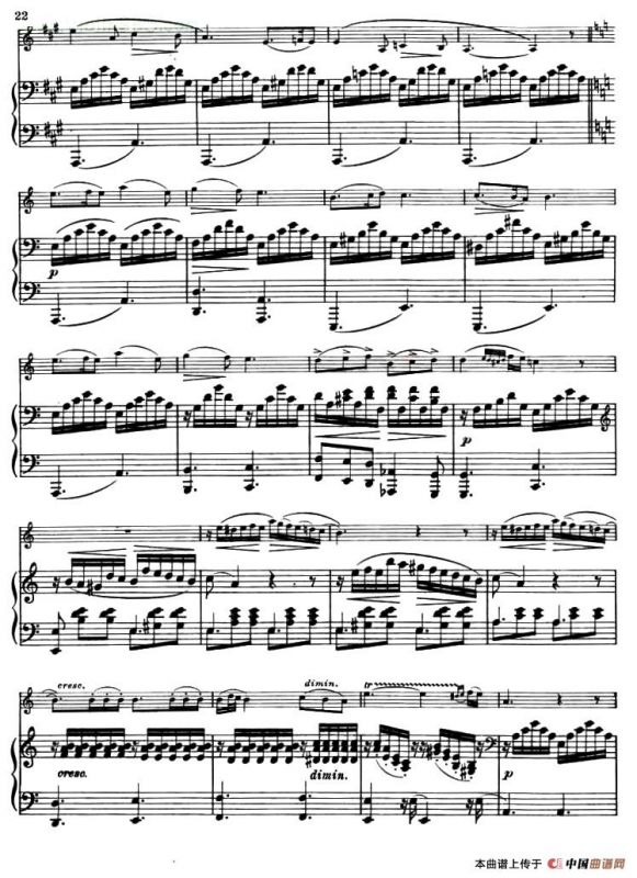 NOCTURNE（夜曲）（布格缪勒作曲版）（小提琴+钢琴伴奏）