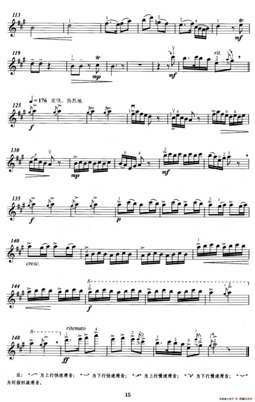 欢庆丰收（弦乐四重奏第一小提琴分谱）