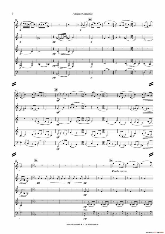 如歌的行板（Andante Cantabile）（五重奏）