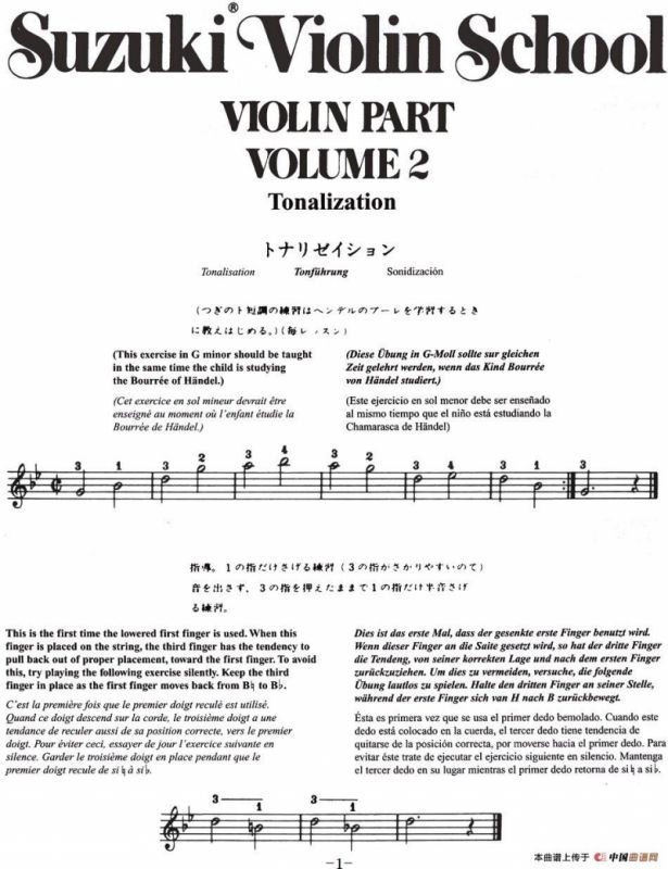 铃木小提琴教材第二册（Suzuki VIOLIN PART VOLUME 2）