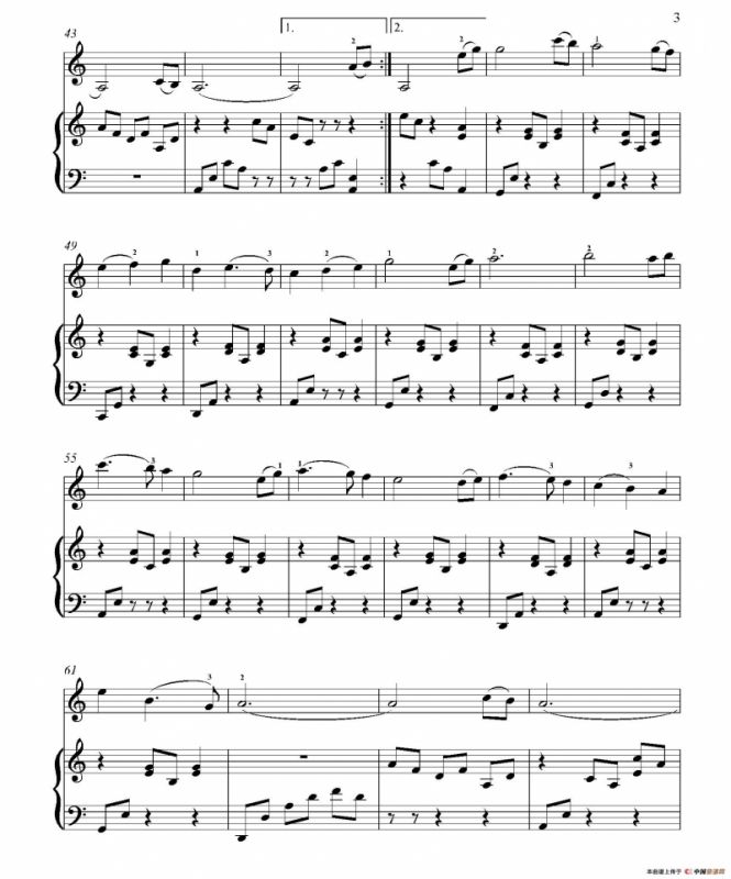 Sad Rommance for Beginning Violin（小提琴+钢琴伴奏）