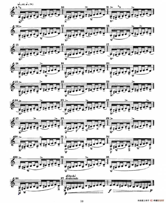 小提琴运弓手法训练（No.15）