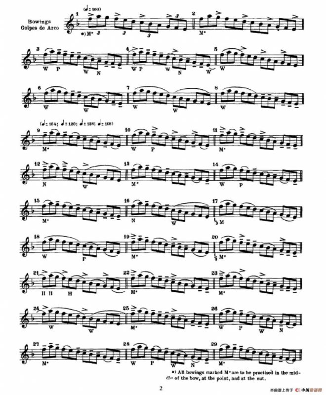 小提琴运弓手法训练（No.13）