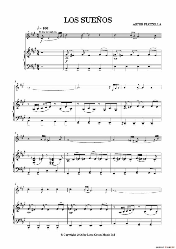 LOS SUENOS（小提琴+钢琴伴奏）