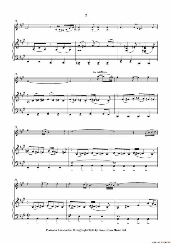 LOS SUENOS（小提琴+钢琴伴奏）