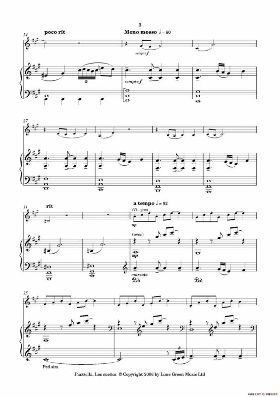 LOS SUENOS（小提琴+钢琴伴奏）