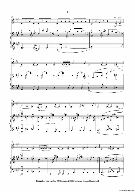 LOS SUENOS（小提琴+钢琴伴奏）