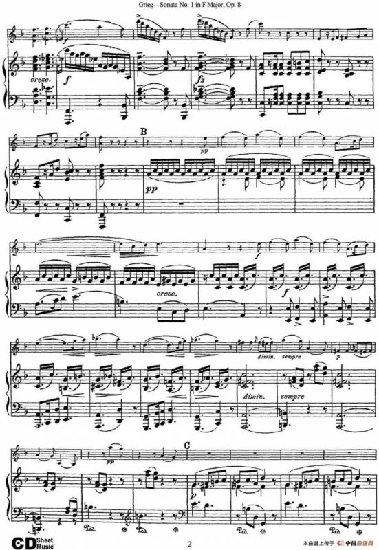 Violin Sonata No.1 Op.3（小提琴+钢琴伴奏）