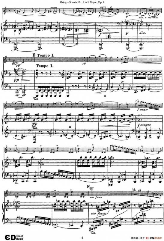 Violin Sonata No.1 Op.3（小提琴+钢琴伴奏）