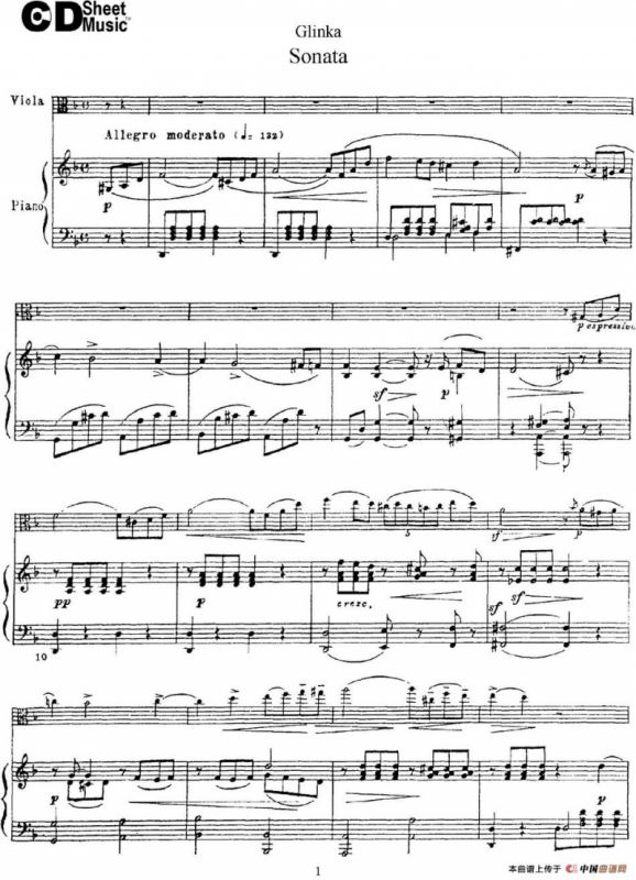 Glinka Sonata（小提琴+钢琴伴奏）