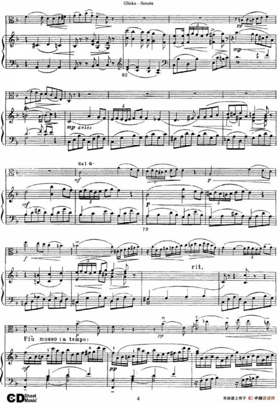 Glinka Sonata（小提琴+钢琴伴奏）