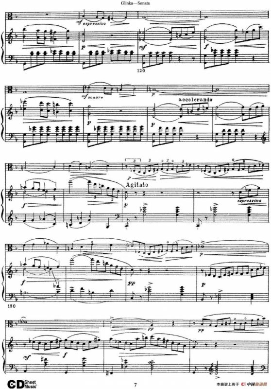 Glinka Sonata（小提琴+钢琴伴奏）