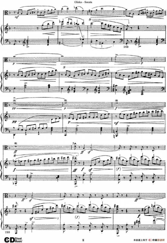 Glinka Sonata（小提琴+钢琴伴奏）