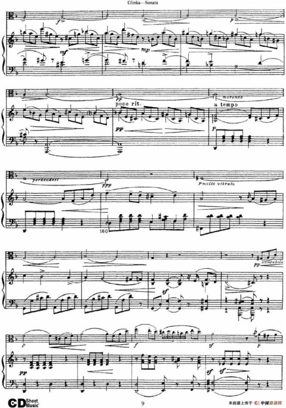 Glinka Sonata（小提琴+钢琴伴奏）