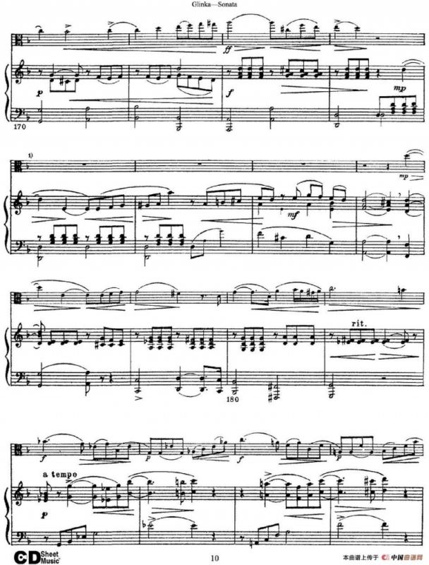 Glinka Sonata（小提琴+钢琴伴奏）