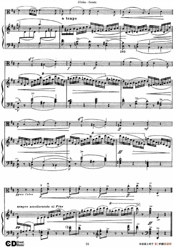 Glinka Sonata（小提琴+钢琴伴奏）