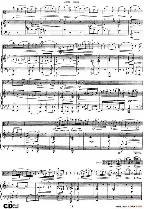 Glinka Sonata（小提琴+钢琴伴奏）