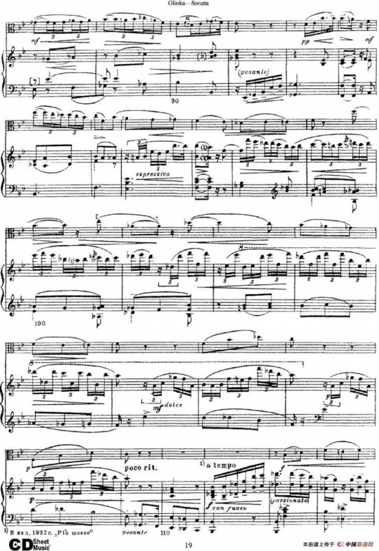 Glinka Sonata（小提琴+钢琴伴奏）