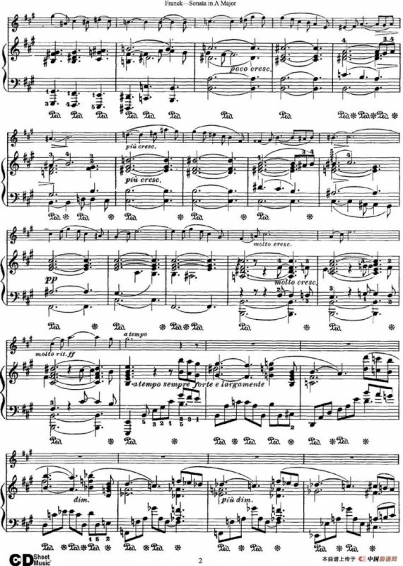 Franck Sonata in A Major（小提琴+钢琴伴奏）