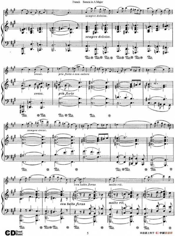 Franck Sonata in A Major（小提琴+钢琴伴奏）