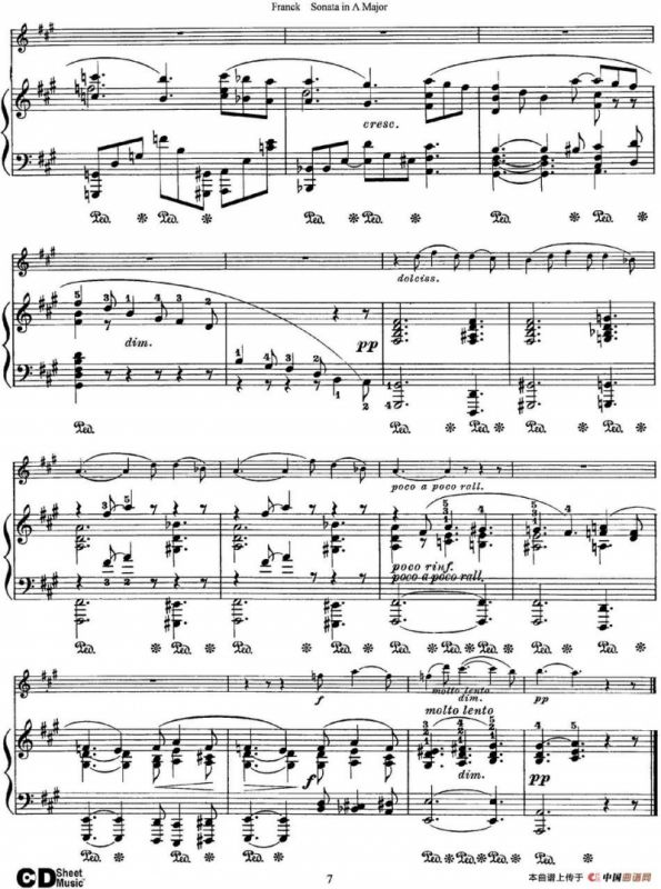 Franck Sonata in A Major（小提琴+钢琴伴奏）