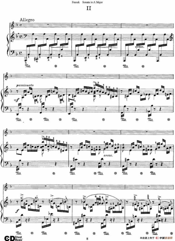 Franck Sonata in A Major（小提琴+钢琴伴奏）