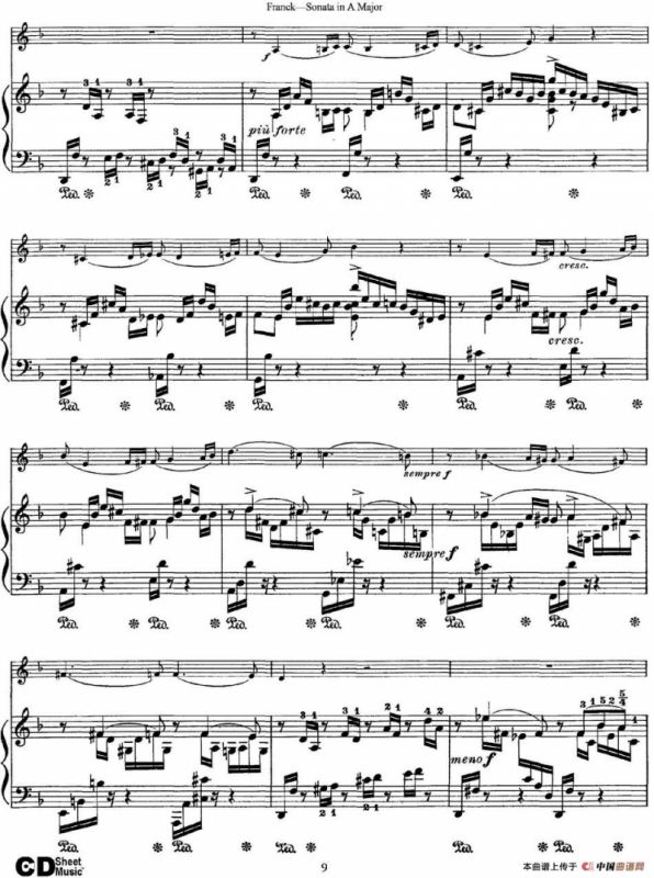 Franck Sonata in A Major（小提琴+钢琴伴奏）