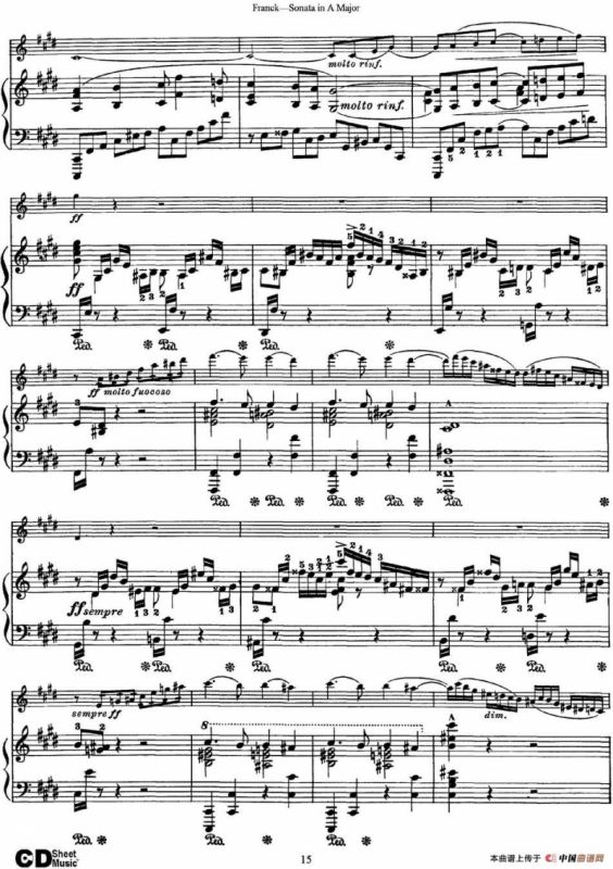 Franck Sonata in A Major（小提琴+钢琴伴奏）