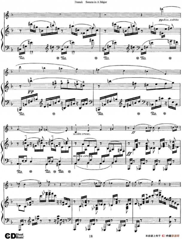 Franck Sonata in A Major（小提琴+钢琴伴奏）